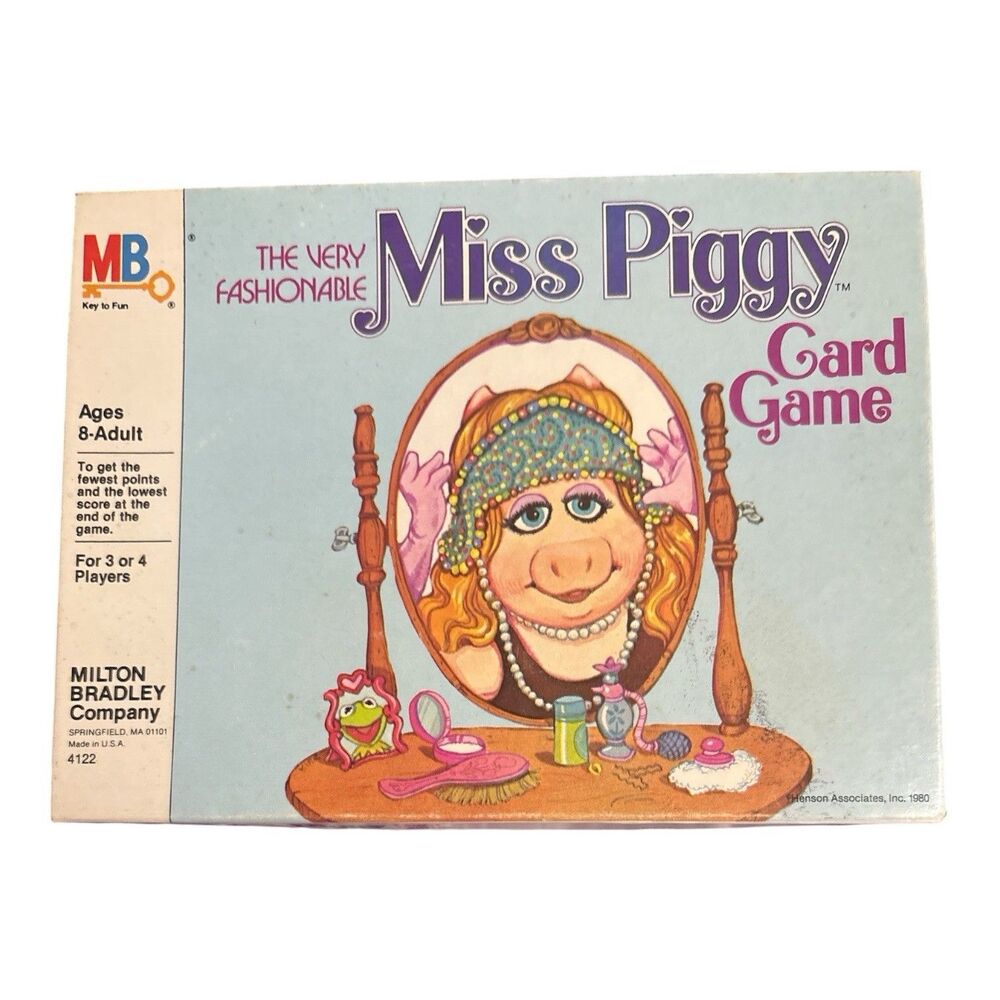Vintage Miss Piggy Card Game Complete score sheets 1980 Milton Bradley